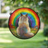 Ragdoll Cat Rainbow Bridge Stained Glass Effect Suncatcher